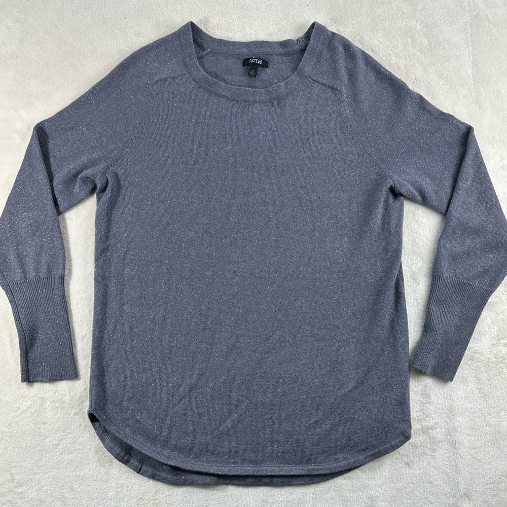 Metallic Threaded Lightweight Knit APT. 9 Sweater Womens Medium‎
